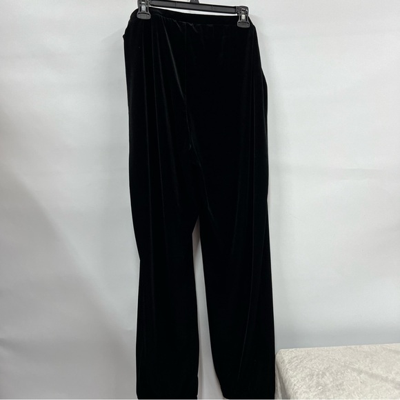 Chicos Travelers 3R US 16/18R  Velvet Jogger Pants Pull On Elastic Waist Black - Picture 11 of 11